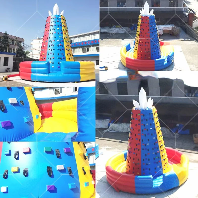 Portable used inflatable climbing wall for children and adults