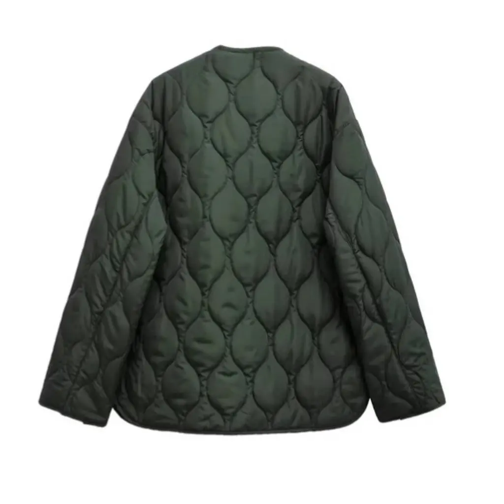 

Autumn Winter Casual Light Cotton-Padded Jacket Loose Wave Zipper Design Fashionable Outerwear for Women New Arrival