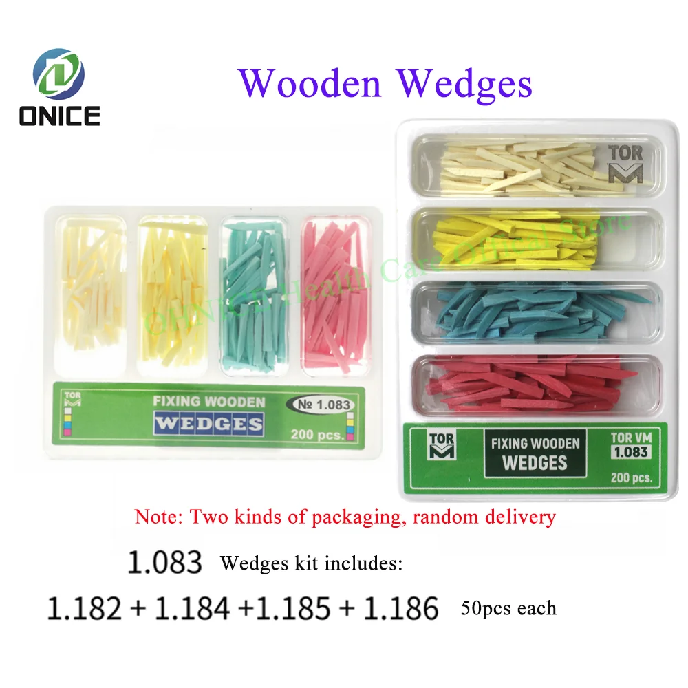 ทันตกรรม TOR VM Maple Fixing Wedge ชุดไม้ interdental Wedge ชุด 4 สี 200 ชิ้นหรือ 6 สี 400 ชิ้น