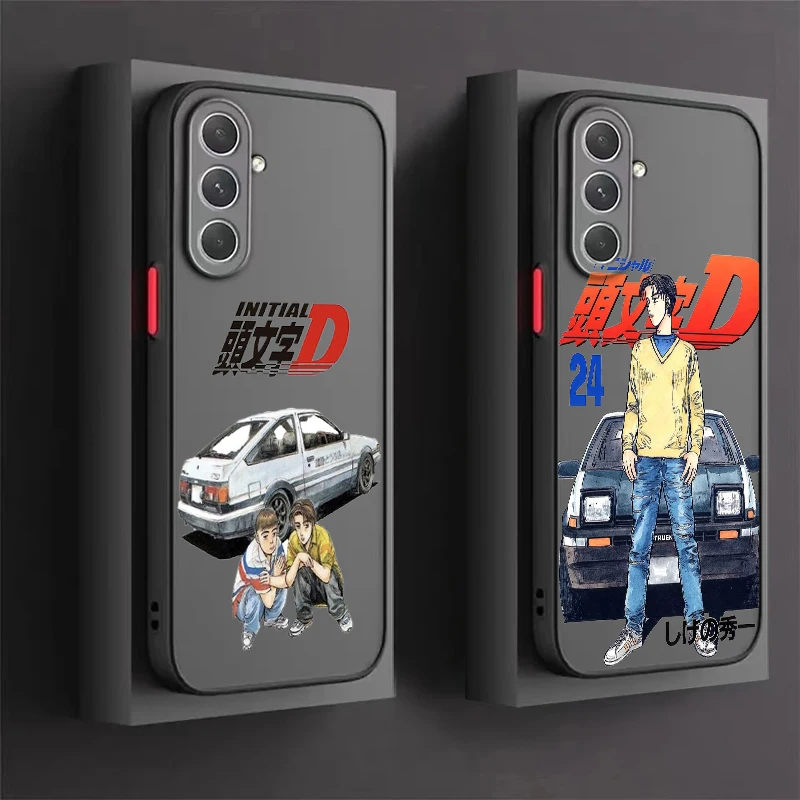 Initial D Anime Comics Art Frosted Translucent For Samsung A53 A52 A33 A32 A51 A71 A21S A13 A73 A50 A22 A12 5G TPU Phone Case