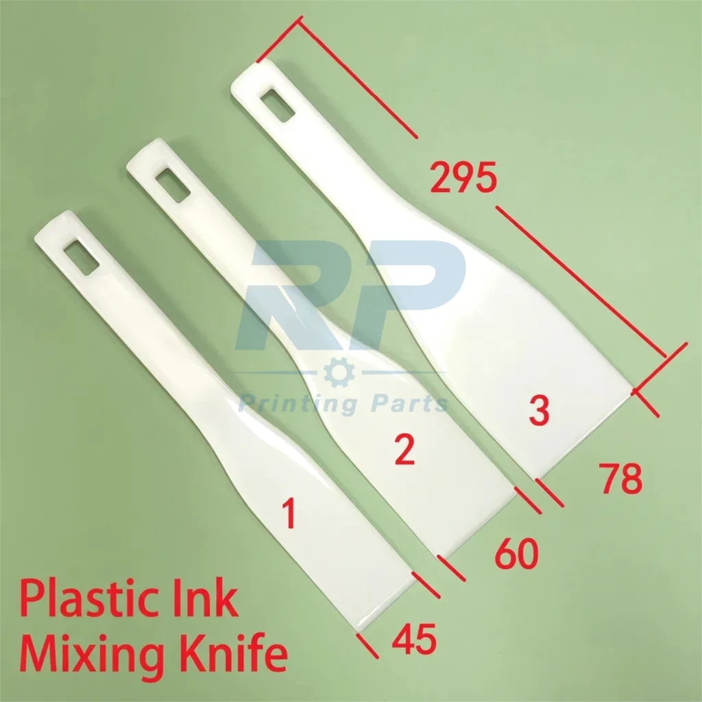 Nylon Ink Spatula for Offset Printing, Plastic Printing Ink Mixing Knife Scraper, Large Medium Small Sizes
