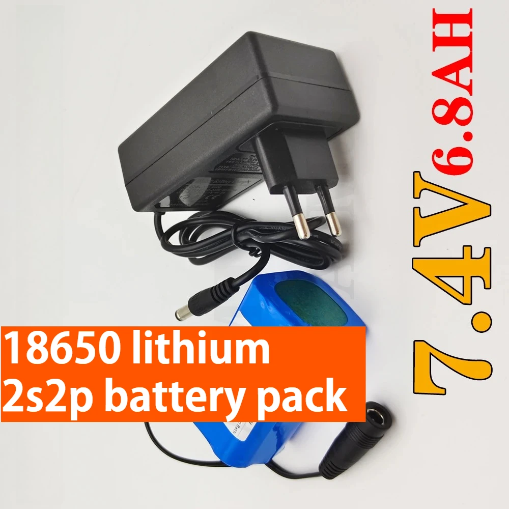 

for T188 2011-5 T888 V007 H18 C18 Remote Control RC Fishing Bait Boat Battery 7.4V 6800mAh Li-ion 2S2P Battery Pack