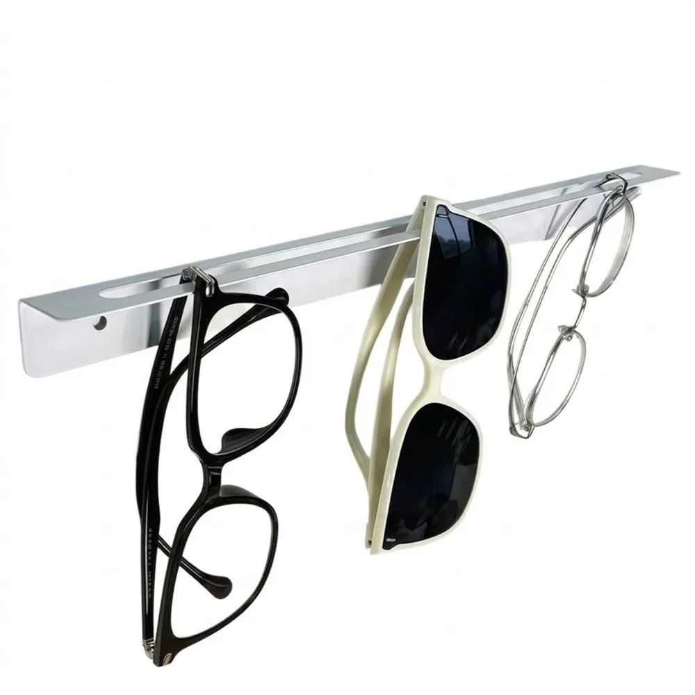 Support de rangement pour lunettes en métal, gain de place, plusieurs crochets, présentoir pour lunettes de soleil, robuste, rectangulaire