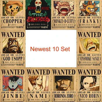 Zoro Nami Nico 피규어 애니메이션 장식 그림 구함 포스터, 루피 크래프트 종이 바운티 포스터, 어린이 장난감 선물, 10 개 세트 
