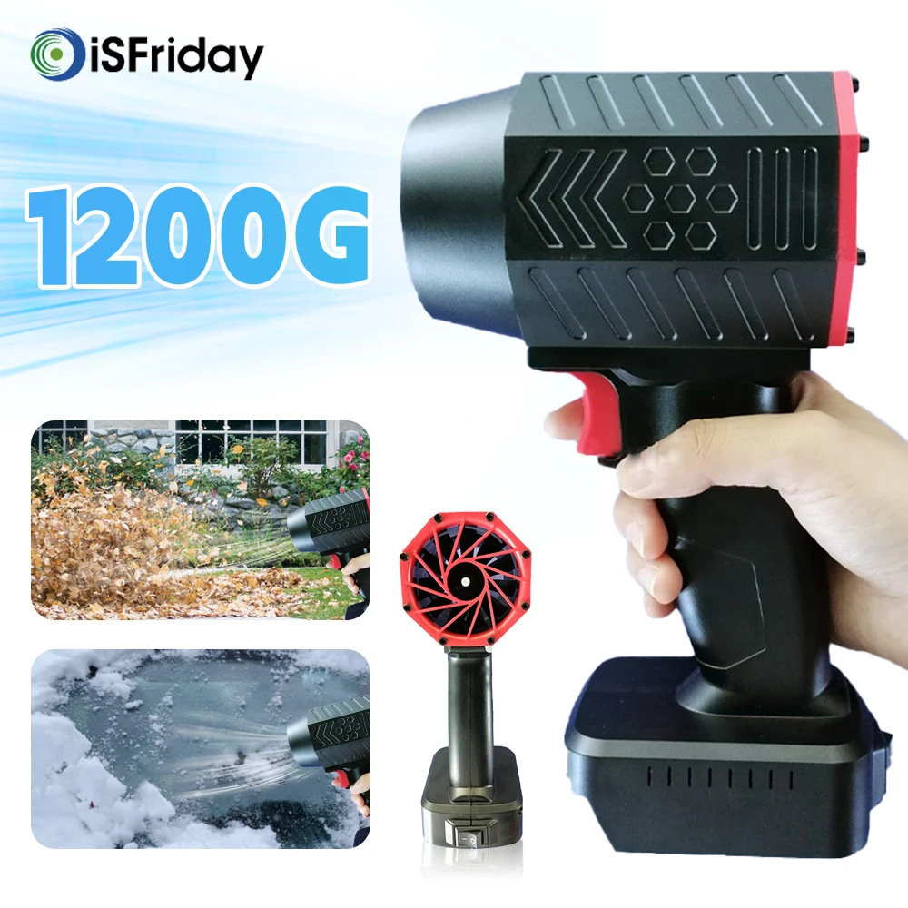 Turbo Jet Fan Violent Air Gun Max 1200g Thrust High Speed 64mm Brushless Motor Turbofan Leaf Blower for Makita 21V (No Battery)