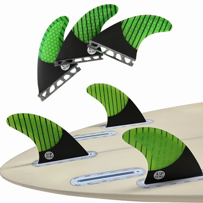 L Tri Fins UPSURF FUTURE Surfboard Fins Carbon Fiberglass Honeycomb Core Thruster Surf Fins Single Tabs Surfing Fins G7 Quilhas