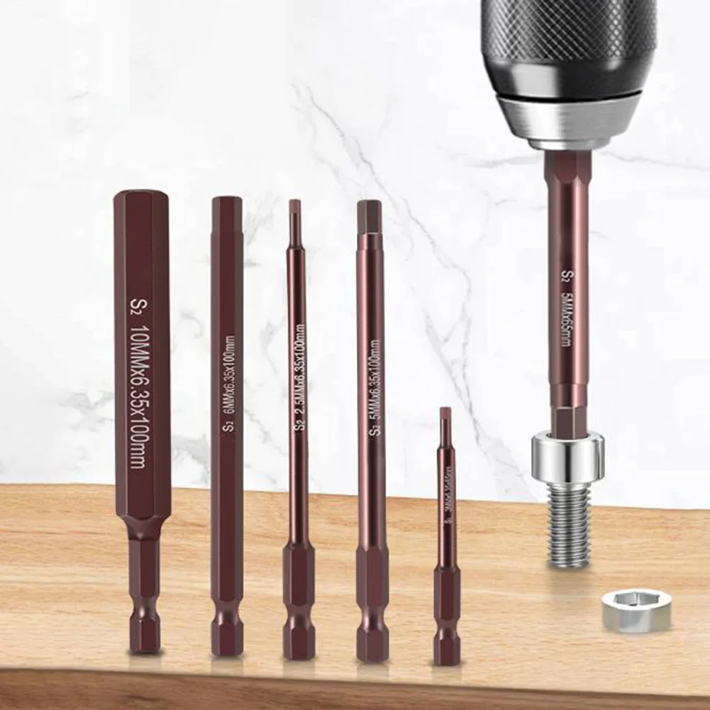 8pcs Magnetic Hex Head Screwdriver Bits Set, 65mm Or 100mm Length, 1/4 Inch Shank  2.5-12mm Drill Bits  Hand Tools