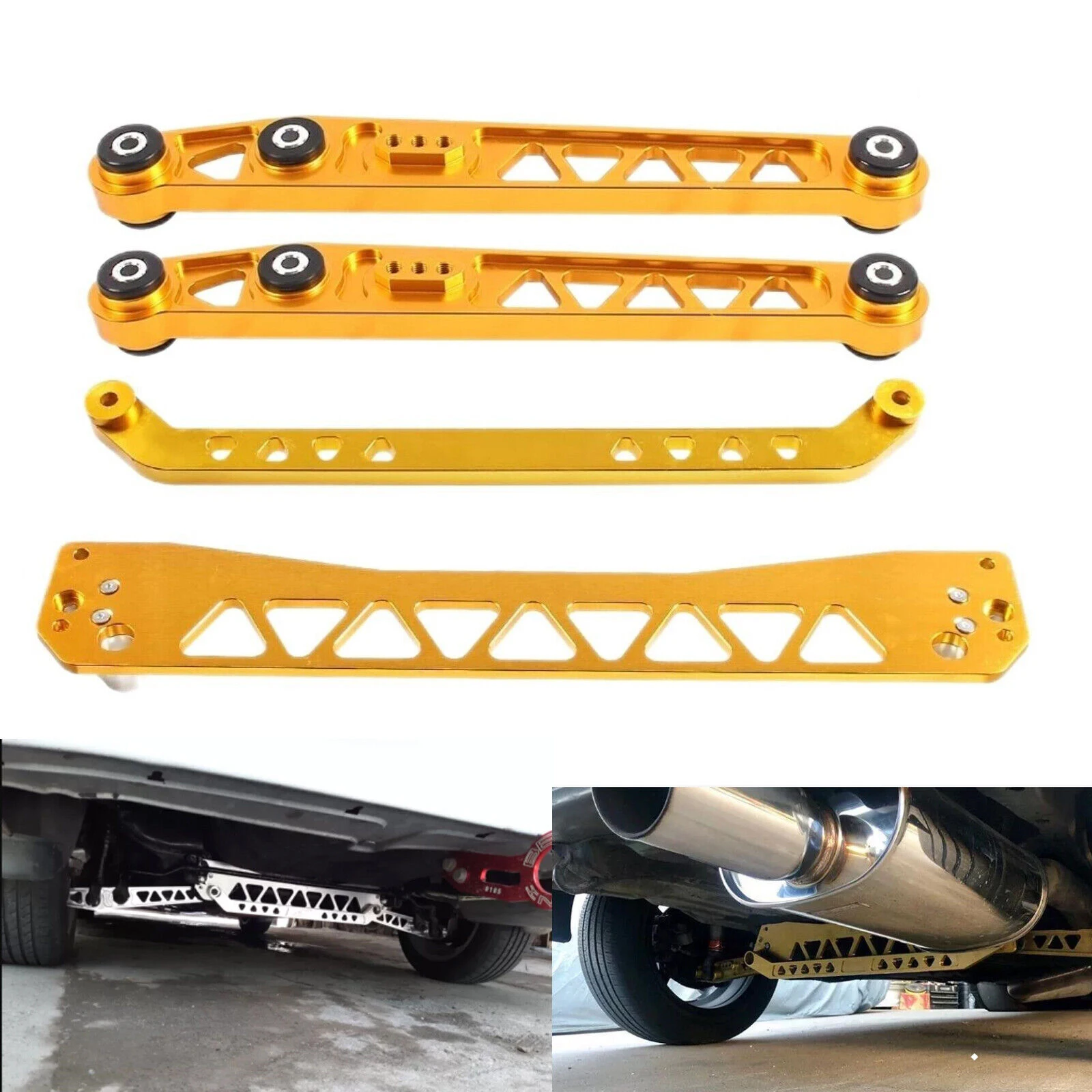 Rear Control Arm Upgrade Performance Replacement Racing Rear Lower Control Arms Subframe Brace Tie Bar for Honda Civic EK 96-00