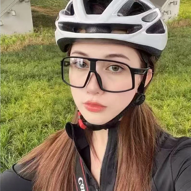 Radfahren 2 stücke Neue Große Rahmen Outdoor Sport Sonnenbrille Vollformat einteiliges Sonnenbrille Männer Frauen Fahren Angeln UV400 brille