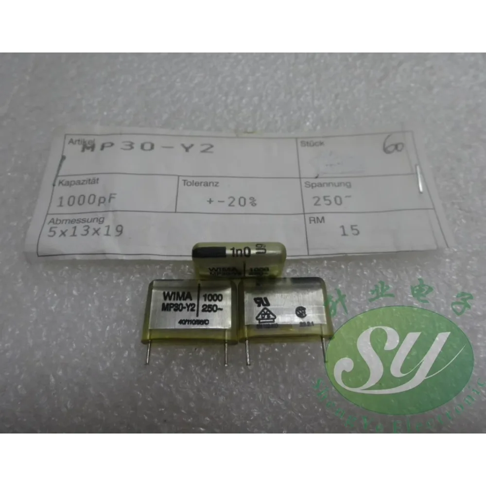 

5PCS MP30-Y2 0.001uF/250VAC 1.0nf 1000pf 1n0 102 Brand new 15mm film capacitor
