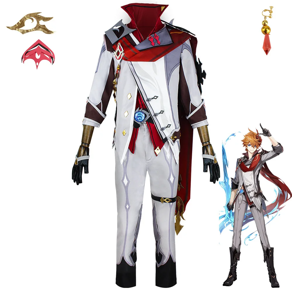 

Genshin Impact Tartaglia Full Set Cosplay Costumes Game Character Halloween Party Performance Clothes for Adults
