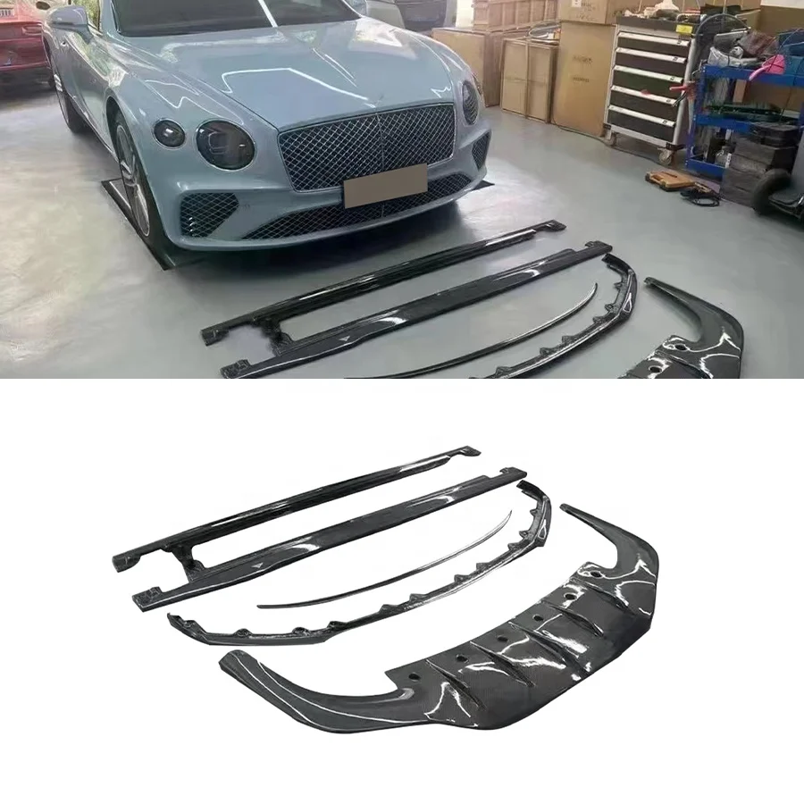 Limited Style Carbon Fiber Body Kit für Bentley 2020-22 W12 Style Vorder lippen Seitens ch weller Heck diffusor Bodykit