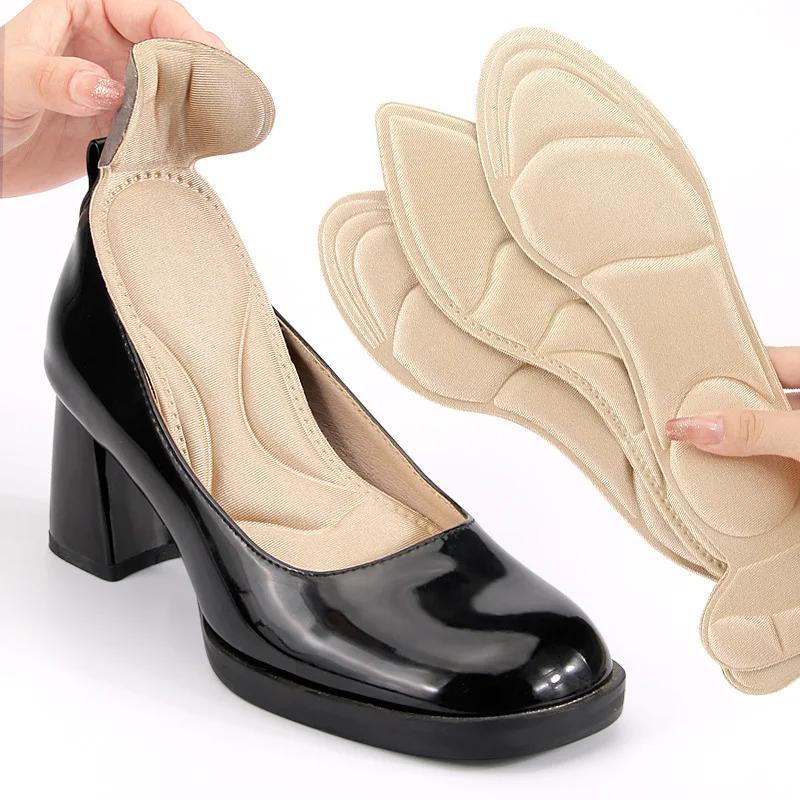 2Pcs/4Pcs New High Heels Comfortable Shock-Absorbing Insoles T-shaped Women's Insoles Shoe Size Adjustment Heel Protector