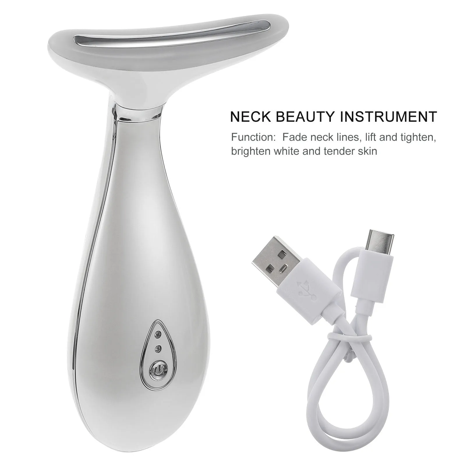 

Neck Massage Wrinkle Removal Machine USB Rechargeable Temperature Vibration Hot Compress Neck Beauty Instrument Skin Care