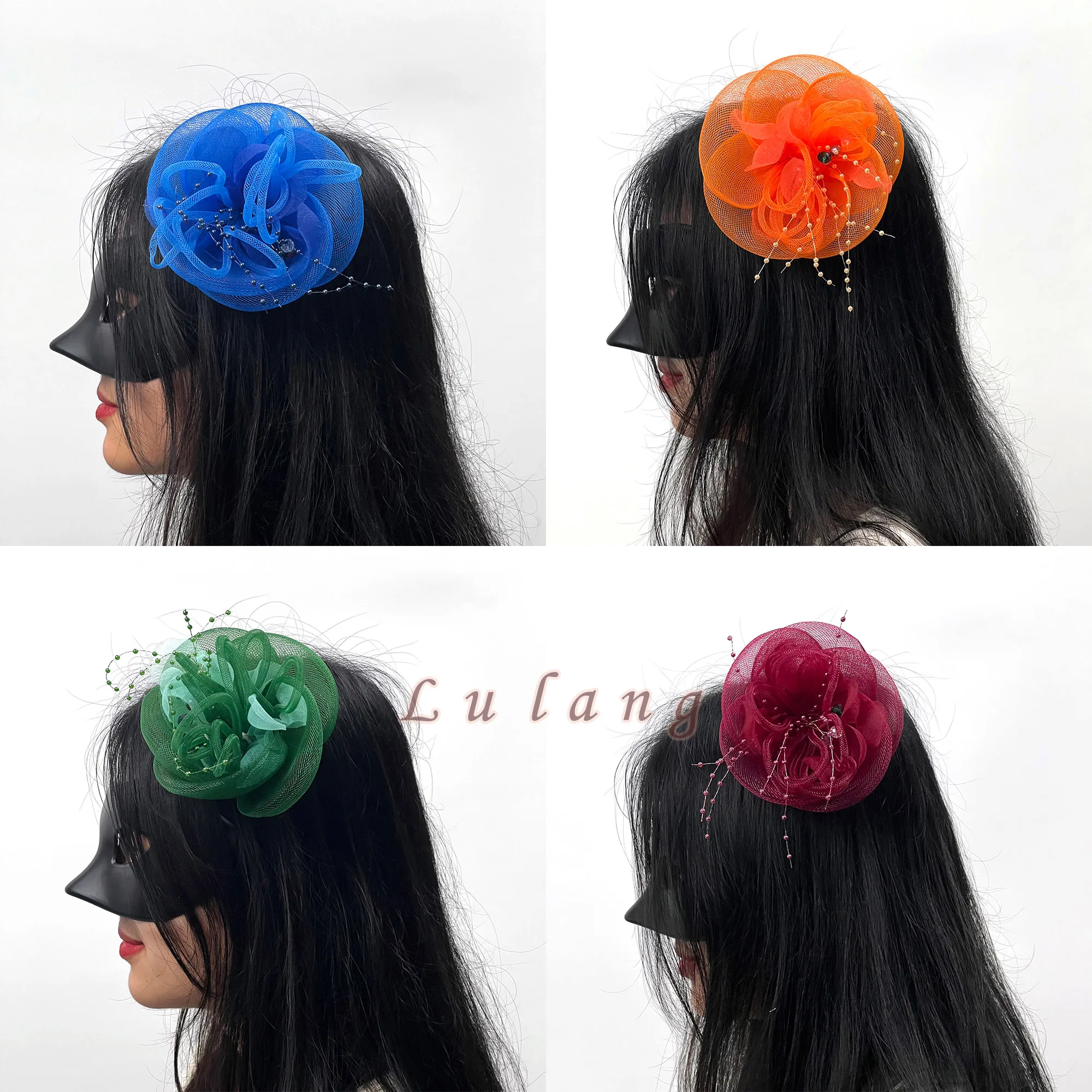 2/50pcs Ascot Fascinator Hat Lady's Day Party Boutonniere Cocktail Wedding Corsage Baby Shower Hairclip Dress Brooch Headpiece