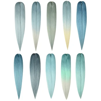 ミスローラ合成新しい lce ブルーカラーシリーズストレッチジャンボ編み毛カネカロンピンクツイスト三つ編みヘアエクステンション