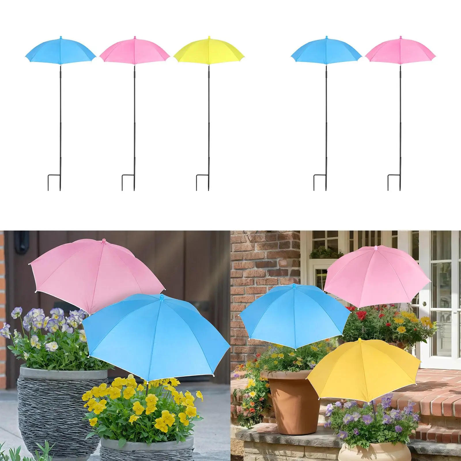 

Plant Umbrellas Umbrella Shade Covers Decorative Sturdy Multipurpose Plant Shades Protector for Planters Pot Yard Garden Beds