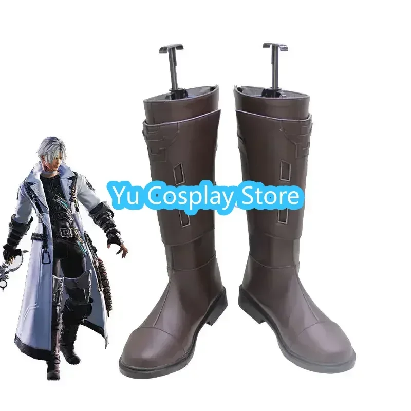 

Yu-Cosplay Thancred обувь для косплея игры FF14 реквизит для косплея обувь из искусственной кожи Хэллоуин карнавальные ботинки на заказ