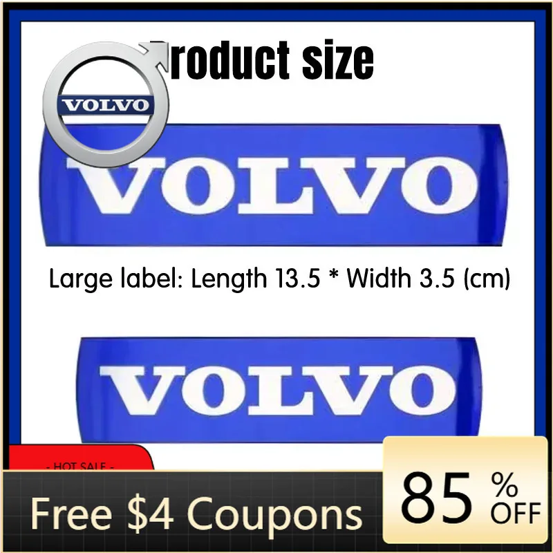 

Декоративные наклейки-эмблемы для заднего багажника автомобиля Volvo XC40 XC60 XC90 C30 C70 S40 S60 S80 S90 T5 T6 T8 V40 V
