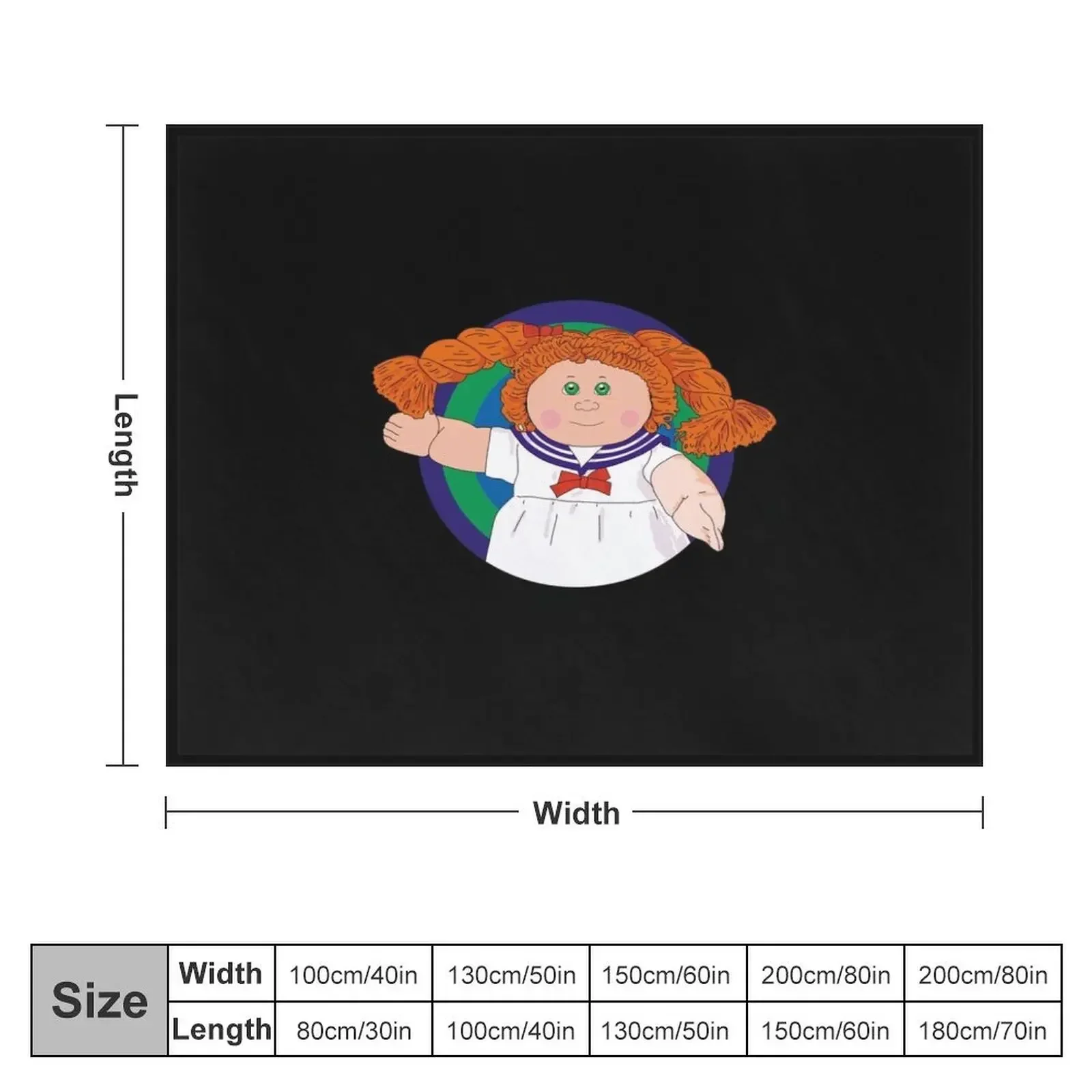 Marine Cabbage Patch Throw Blanket Warm Hair decorative Flannels Blankets