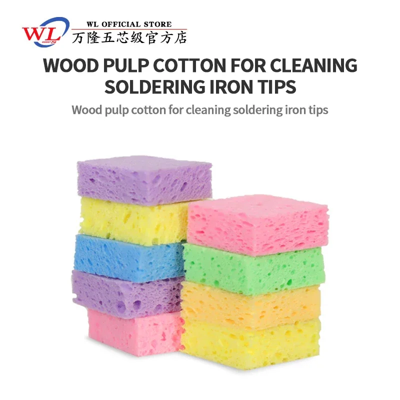 WL Soldering Iron Tip Cleaning Thickened Wood Pulp Sponge Tool for Mobile Phone Welding Repair Soldering Iron Cleaning Tool