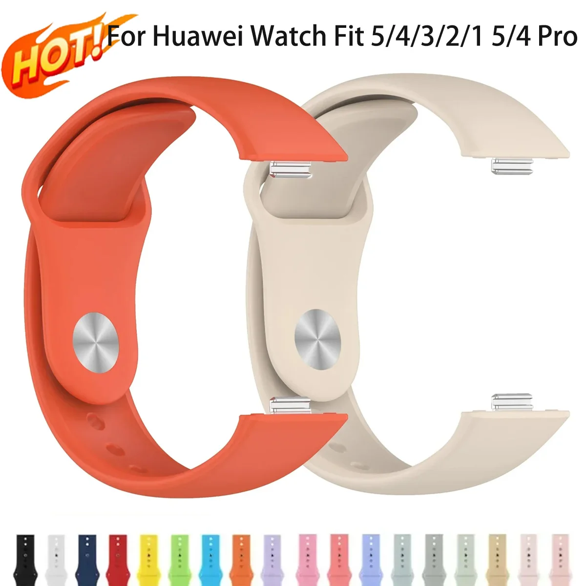Silikonarmband für Huawei Watch Fit 5/4/3 5/4 Pro Band Ersatz Sport Correa Armband für Huawei Watch Fit 2 1 Zubehör
