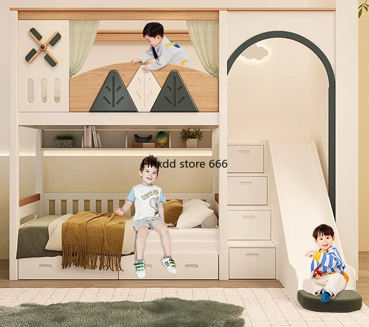 Cama cheia madeira maciça com alta Guardrail