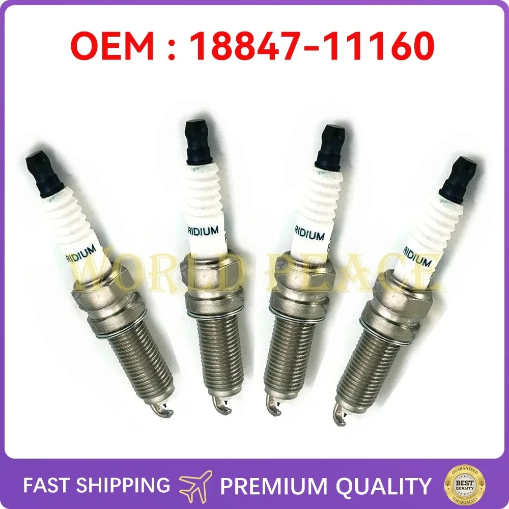 

4 шт. иридиевые свечи зажигания 1884711160 для Hyundai kia Santa Fe Sonata Optima Sorento 18847 11160 18847-11160