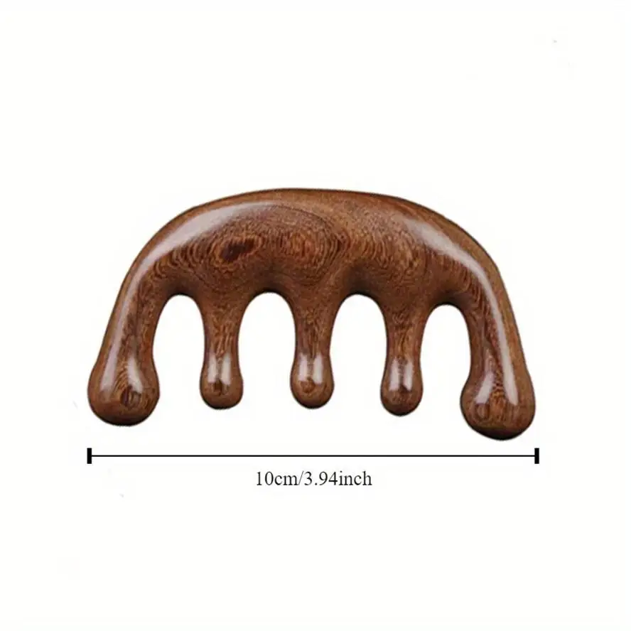 2026 New Wooden Sandalwood Massage Comb Wide Tooth Acupressure Tool For Scalp Body Relaxation Anti Static Hair Care Accessory