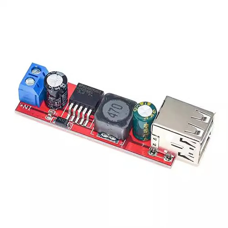 DC 6V-40V To 5V 3A Double USB Charge DC-DC Step Down Converter Module For Vehicle Car Charger LM2596 Dual Two USB