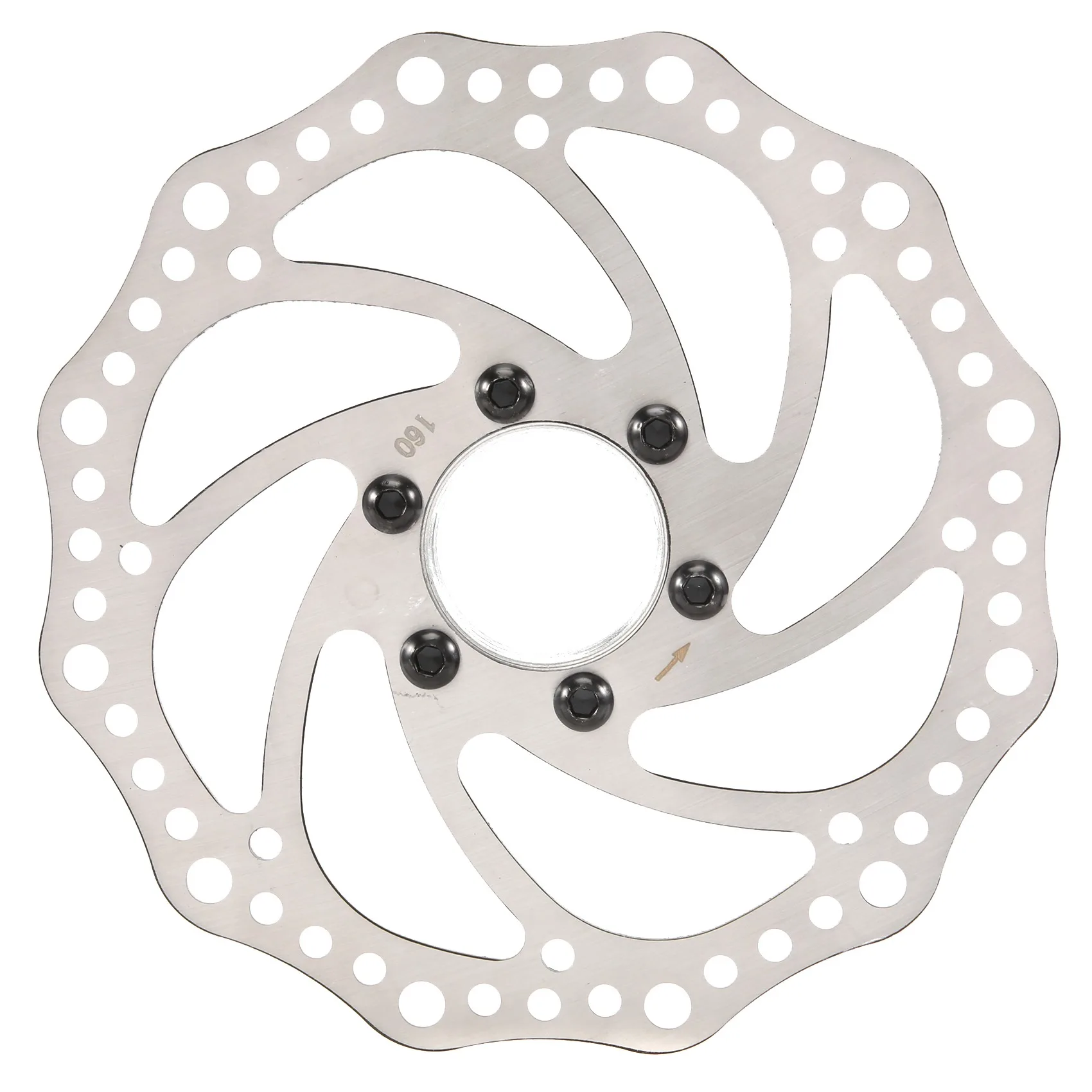 ABME New Bike Brake Disc Rotor 160mm Stainless Steel Road Bike Disc Brake Accessories with 48mm Flange Diagonal Hole