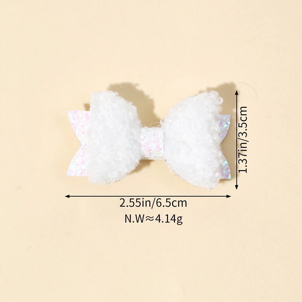 Sweets Baby Bows Hair Clips Teddy Girls Bowkonts Hairpins Hairclip for Children Girls Solid Color Cute Kids Accessories Girls