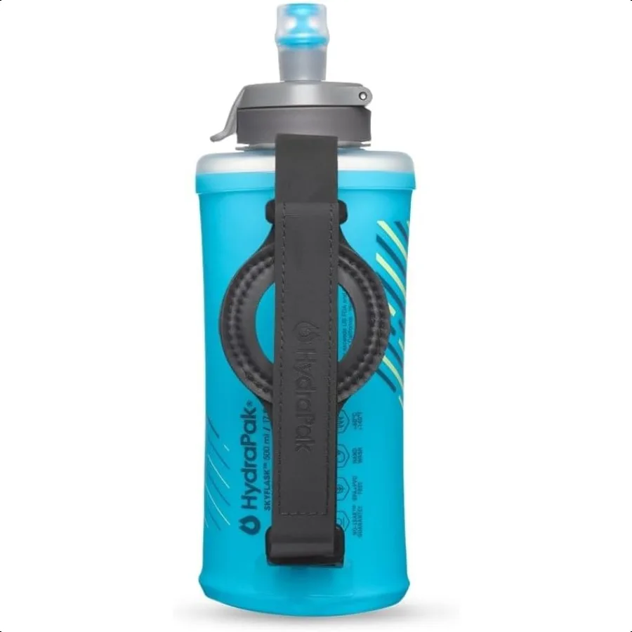 

HydraPak SkyFlask Speed Collapsible Handheld Running Water Bottle 350ml 500ml 500ml Insulated Adjustable Strap Lightweight Spil
