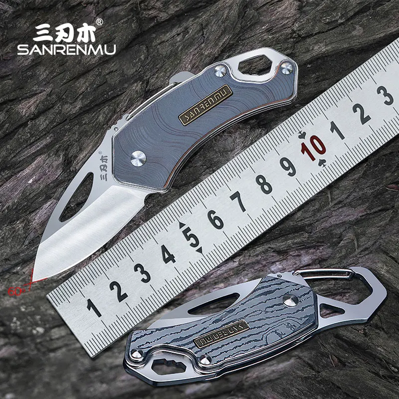 SANRENMU SRM 4077 4Cr15N Blade Material Multi-Functional EDC Tool Outdoor Survival Camping Mini Pocket Folding Knife