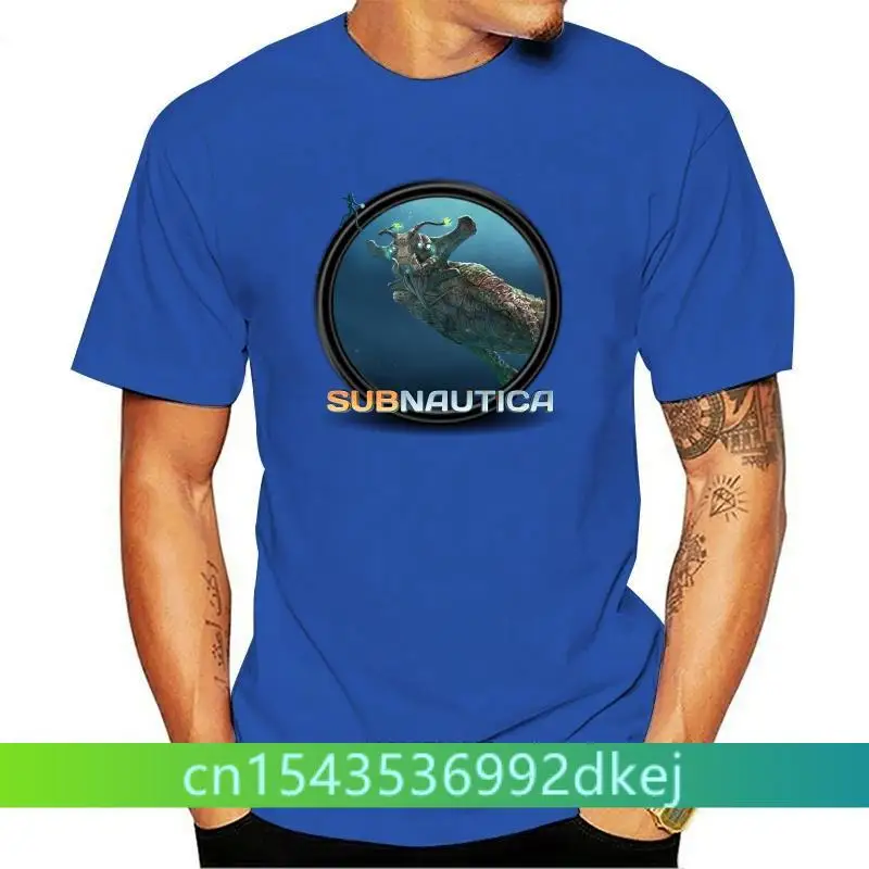 

Men T Shirt Round Neck T Shirts Subnautica Icon Art Printed Graphic Man Fashion Cotton Tops Black Size S 4Xl WomenF