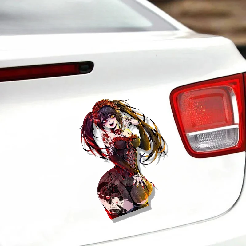 

Lace Kurumi Tokisaki Anime Car Sticker - JDM Peeker Decal, Sexy NSFW Cartoon Graffiti Vinyl Sticker for Car Window/Bumper