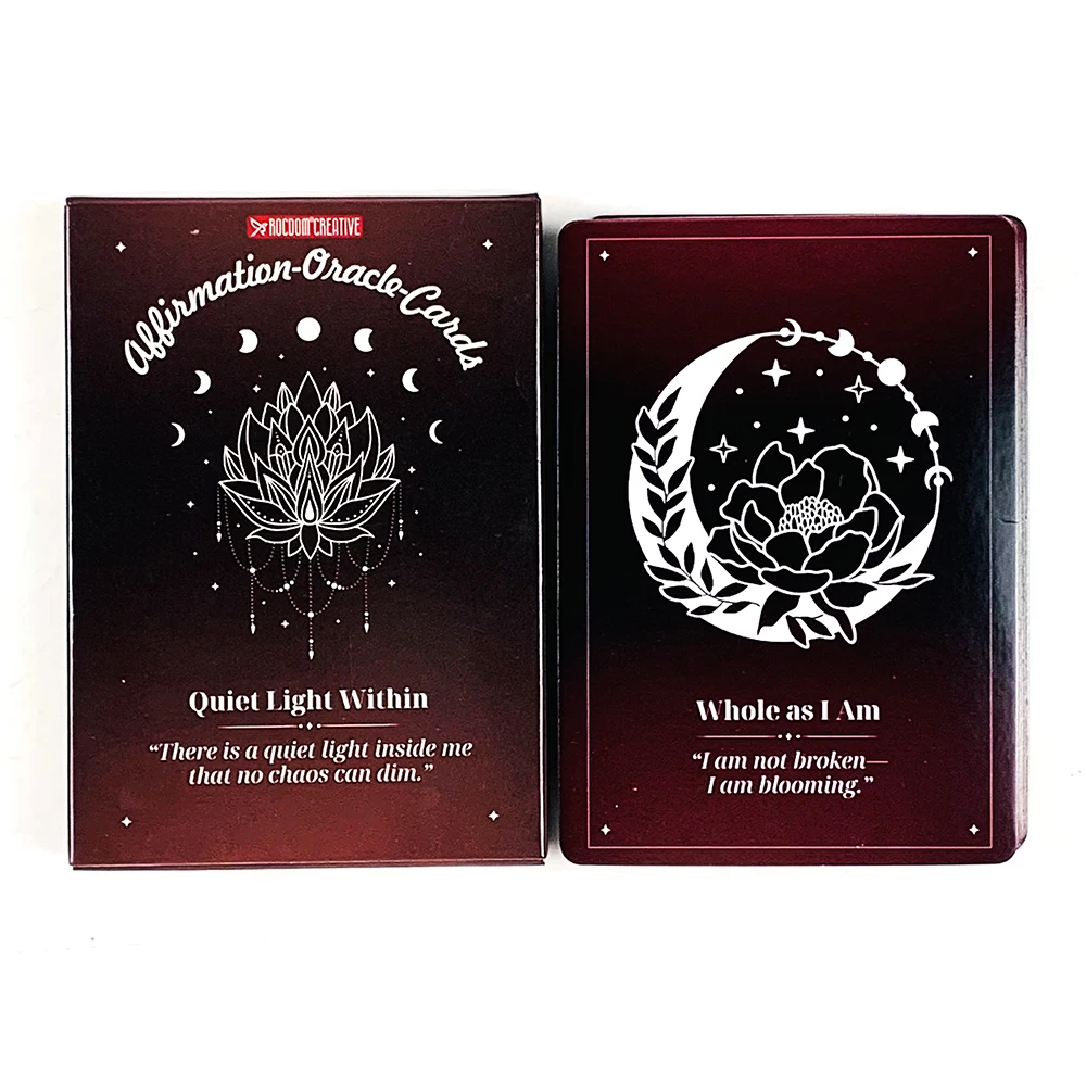Affirmation Oracle Cards A 40 Pcs Oracle Cards Quiet Light Within Cards Game,Perfect For Spiritual Guidance & Collectors