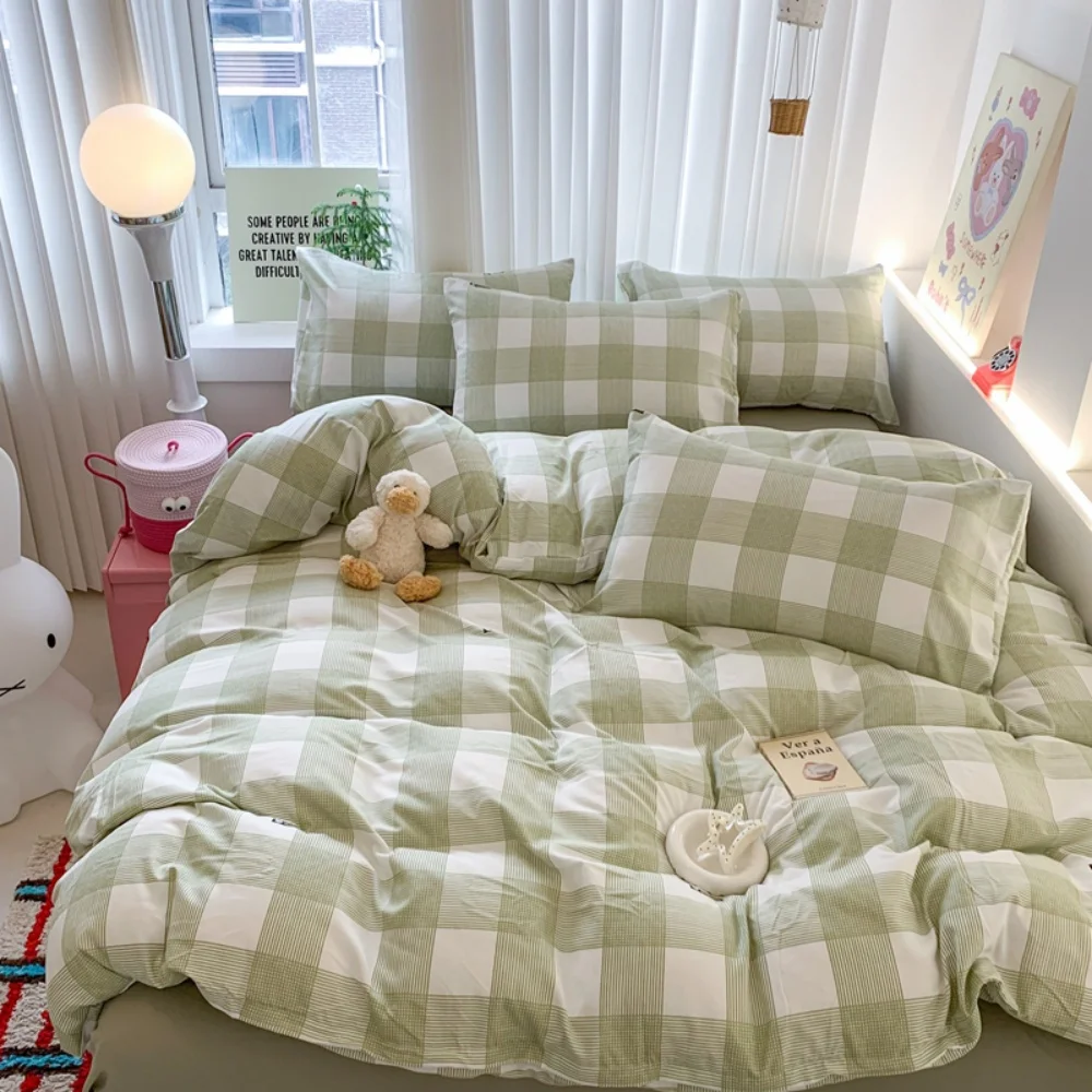 

Вязаный комплект постельного белья в цветочном стиле, комплект постельного белья, мягкая двойная пряжа, комплект из четырех предметов класса А, пододеяльник, комплект простыней, подарок для дома