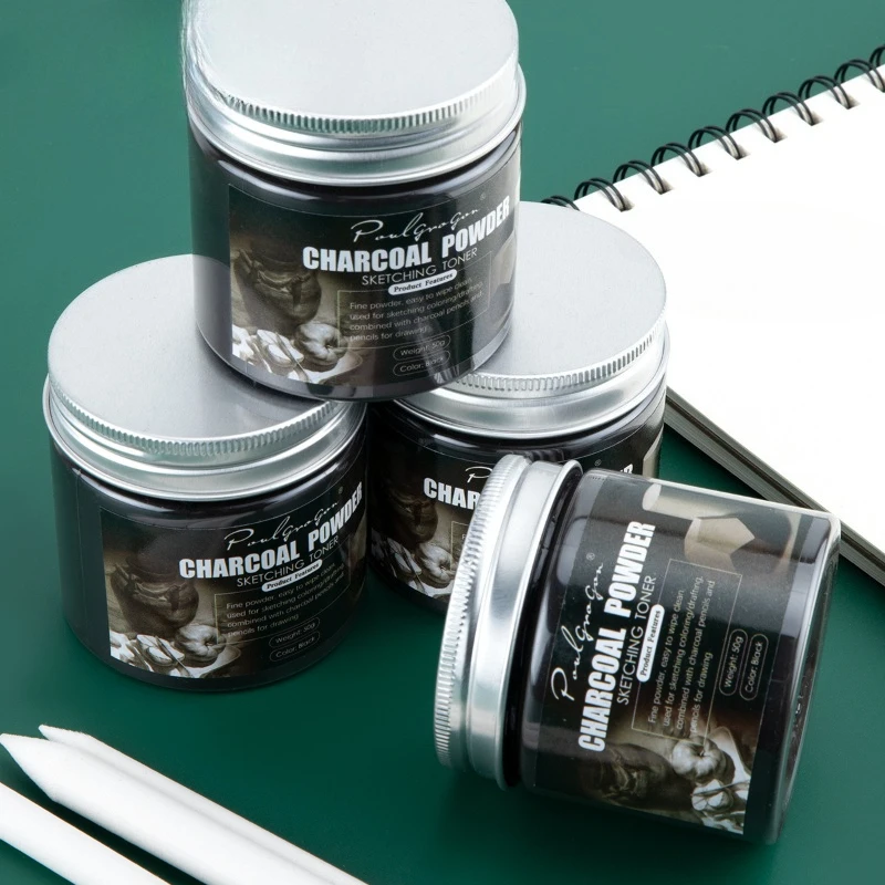 Sketch Toner Wet and Dry Use Sketching Graphite Charcoal Color Powder Ultra Soft Artist Pastel Carbon Black Painting Art Supplie