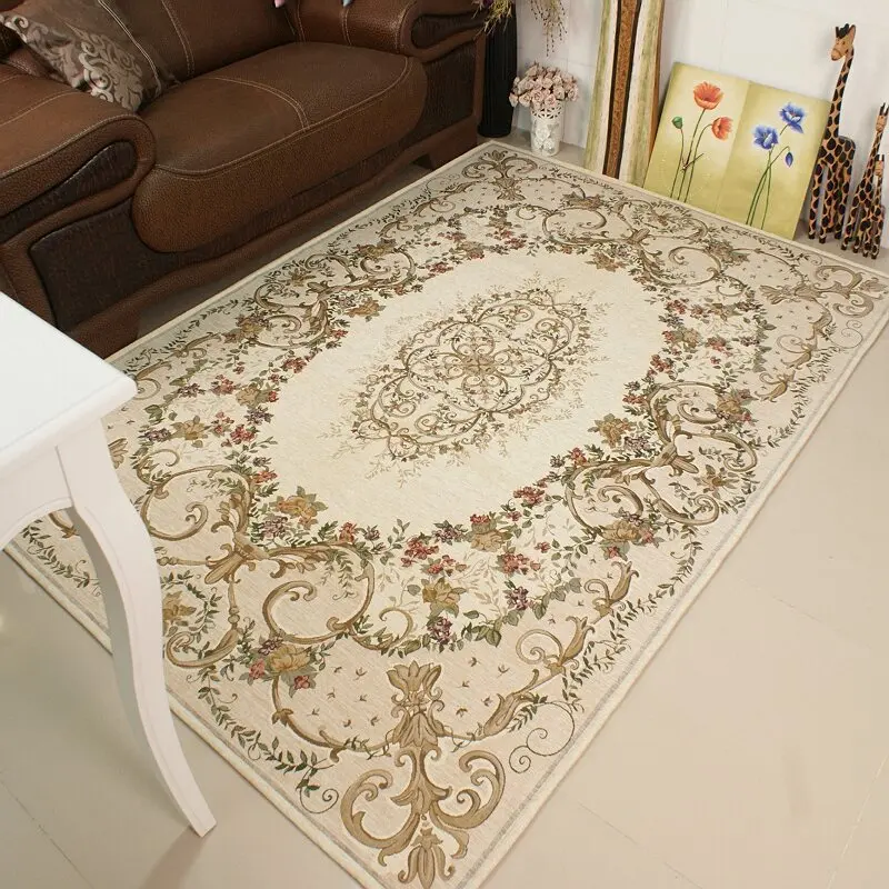 Pastoral Style Flower Rugs Living Room Home Decoration Carpet For Bedroom Store Product Display Floor Mat Sofa Table Area Rug