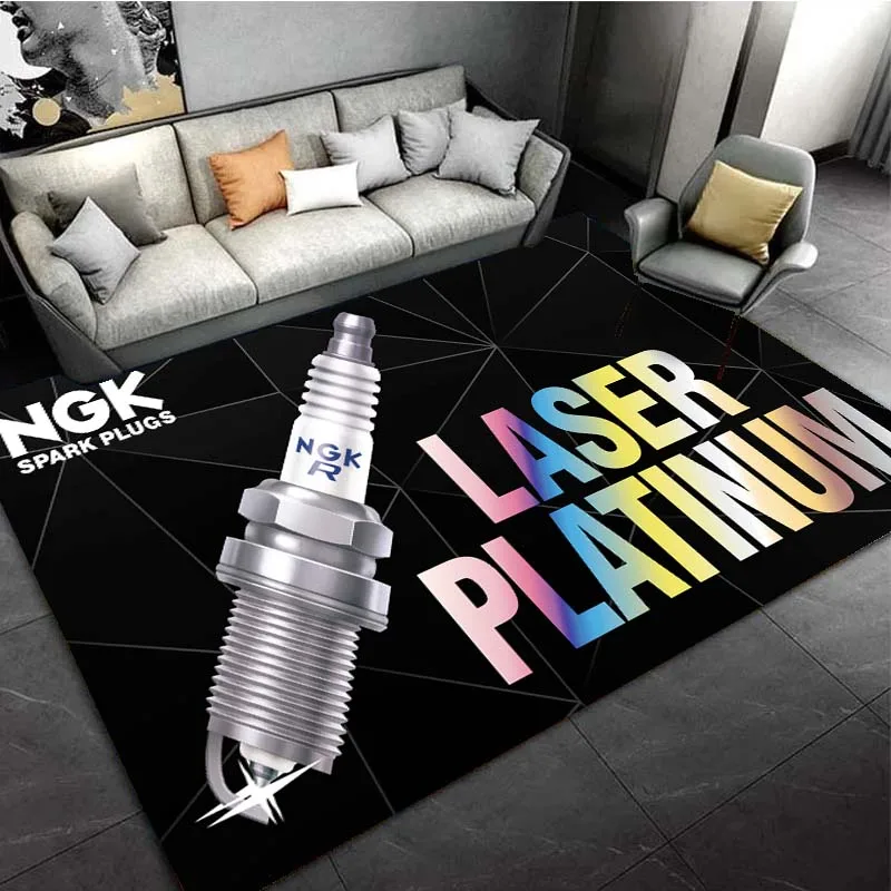 

NGK Spark Plugs Brand Vehicle Parts Area Rugs for Living Room Bedroom Decoration Rug Children Play Room Mats Anti-slip Carpets