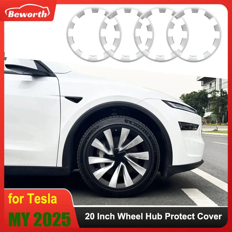 For Tesla Model Y Juniper 2025 20 Inch Wheels ABS Rim Guard Rim Car Hubcap Cover Protection Hubcap Patch Scratch Proof Hub Cap
