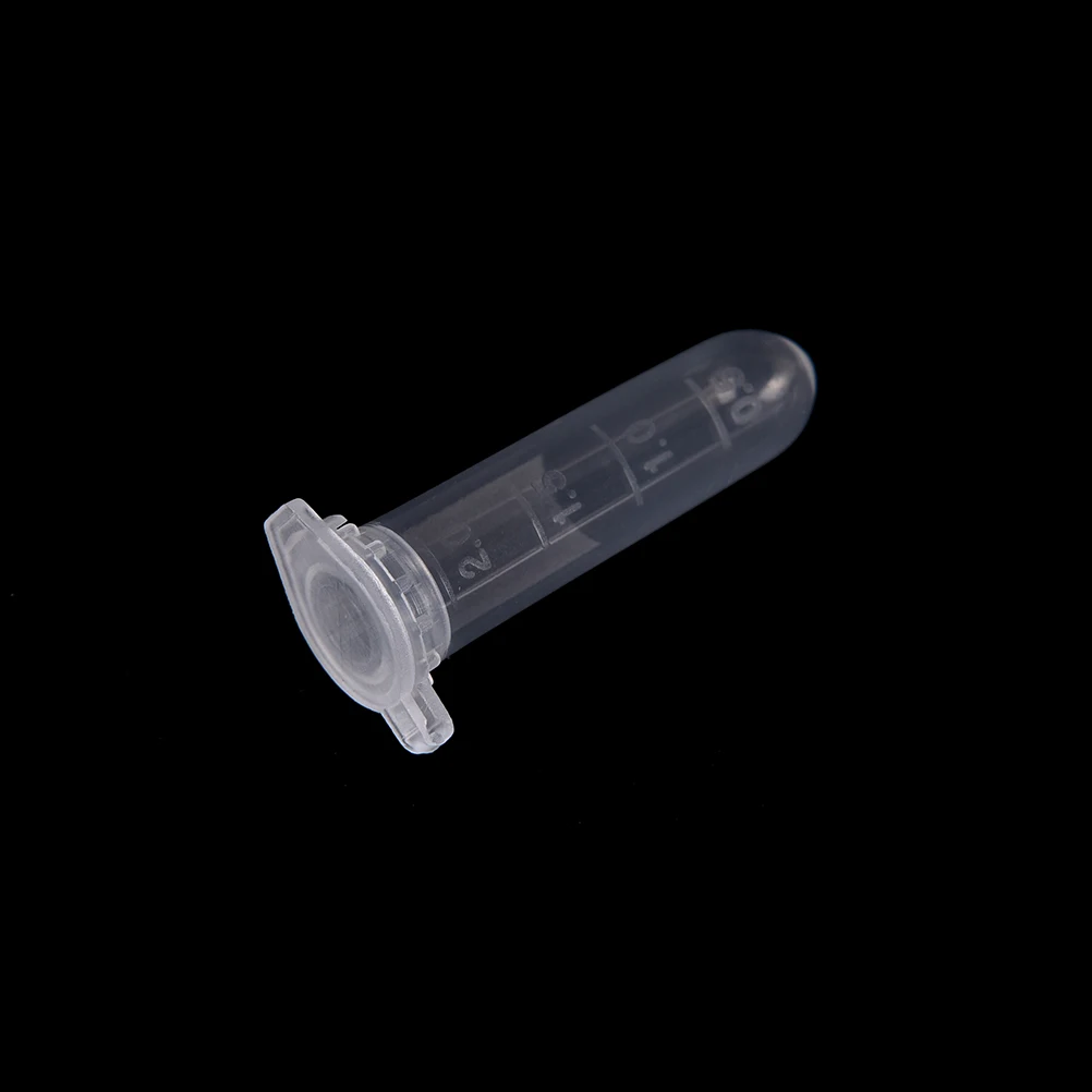 100Pcs 2ml Micro Centrifuge Tube Test Tube Vial Clear Plastic Vials Container Snap Cap For Laboratory Sample Specimen Storage