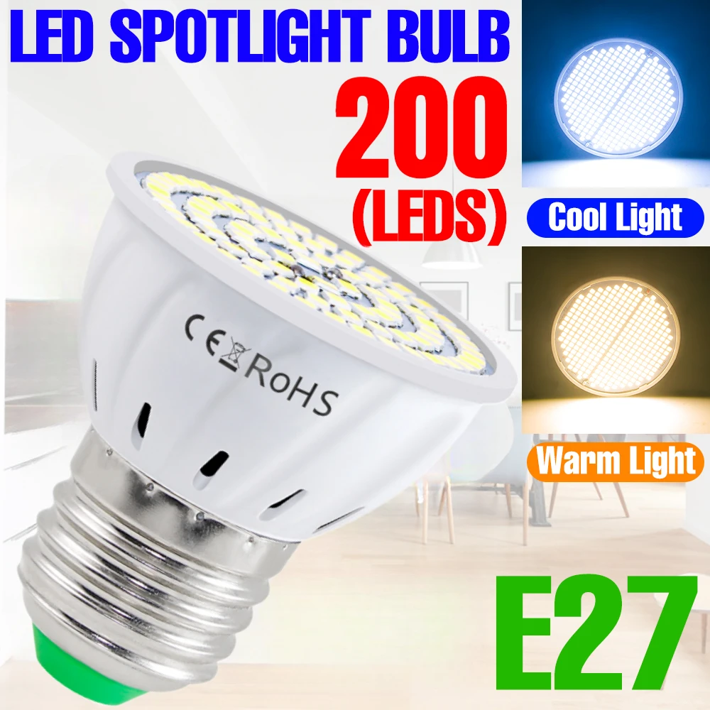 

Bright LED Lamp E27 Lamp Bulb Spot Light 220V Cool/Warm Light 48/80/200leds Spotlight LED Energy Saving Lamp Home Lighting