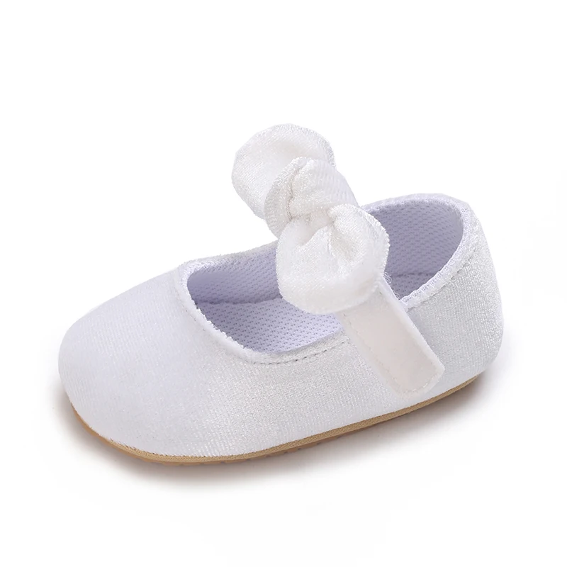 

Baby Girls Princess Shoes Soft Bow Non-slip Bottom First Walker Shoes Toddler Shoes