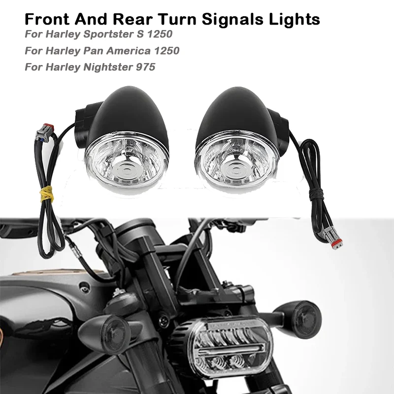 For Harley RH1250s Sportster S 1250 RH975 Nightster 975  Front And Rear Turn Signals Indicators LED Lights 2021-2022