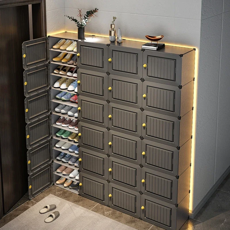 

Shoe Rack Organizer Furniture Hard Shoe Furniture Show Rack Organizer Vertical Space Saving Living Room Shoerack Modern Cabinet