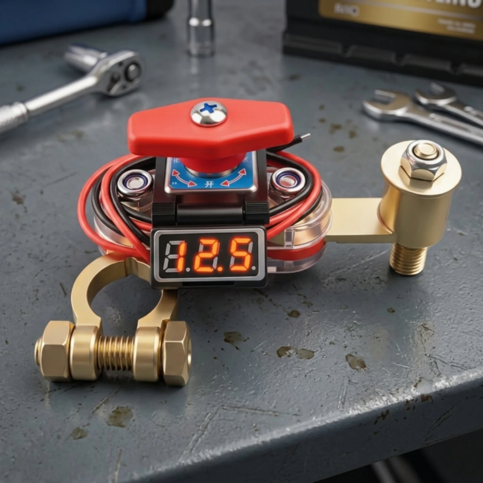 Battery Disconnect Switch with Digital Voltage Display Parasitic Drain Protection Battery Disconnect Switch 12V-24V