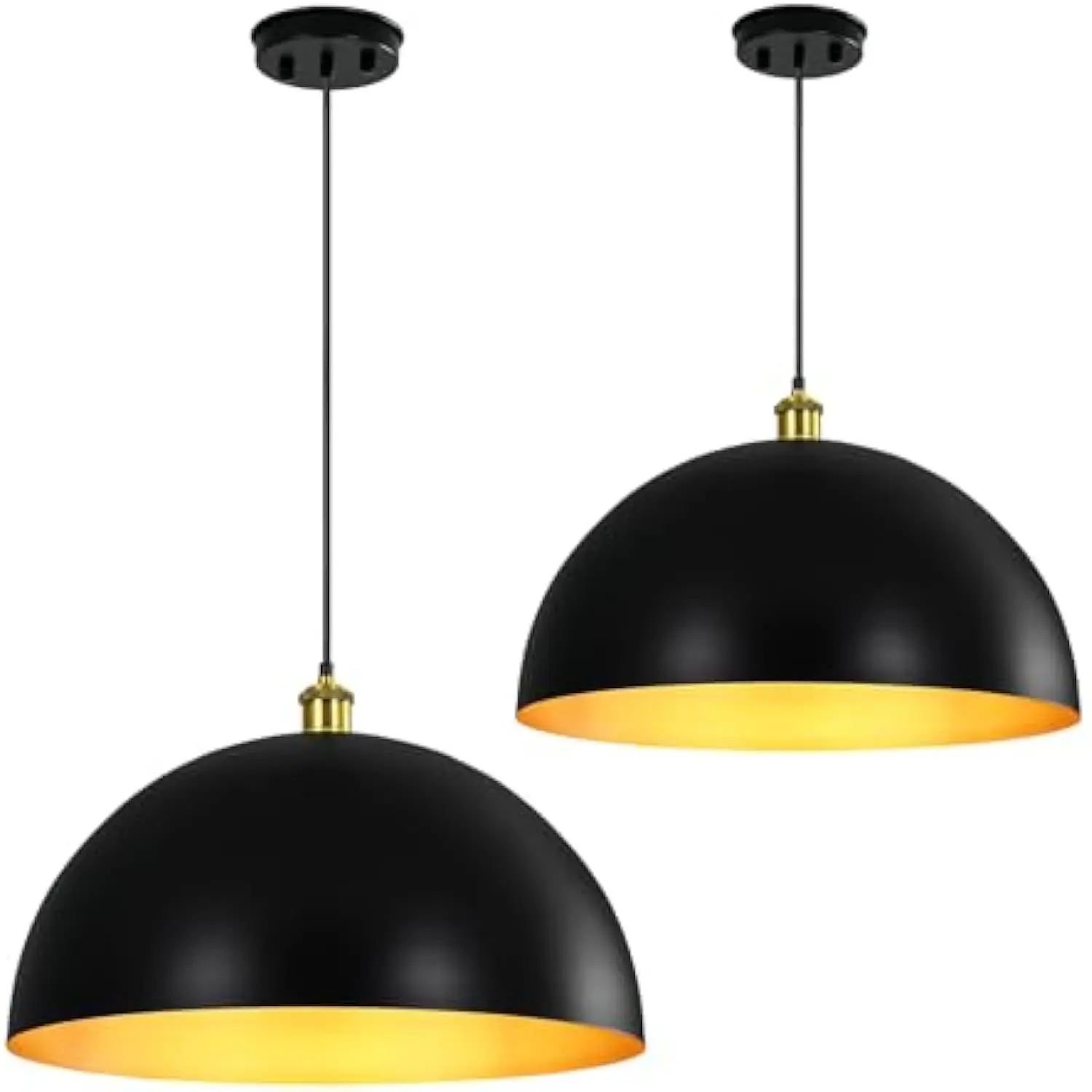 

Chandelier Ceiling Light Fixture 12 inch Pendant Lights Kitchen Island Hanging lamp Ceiling Lighting Modern Black and Gold Farm