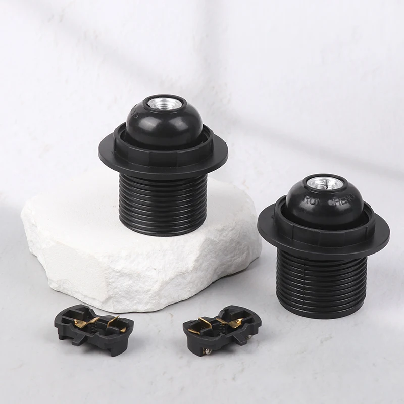 Black Period Style Screw E27-B Light Bulb Lamp Holder Base Pendant Socket E27 Socket Adapter Cartridges Lampholders Fixture